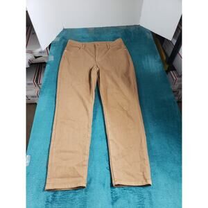 Chicos Jeans Size 0.5 US 6 Womens Beige Stretch Ladies Mid Rise Girlfriend Crop